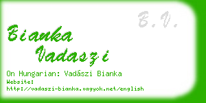 bianka vadaszi business card