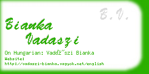 bianka vadaszi business card
